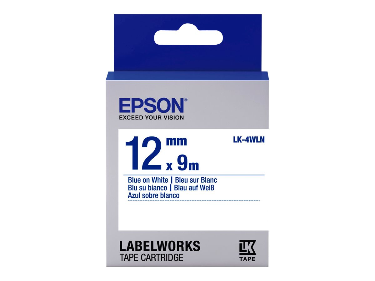 Epson LabelWorks LK-4WLN - Blue on white - Roll (1.2 cm x 9 m)