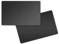 Lebensmittelechte PVC Karten, mattschwarz  86 x 54 x 0,76 mm