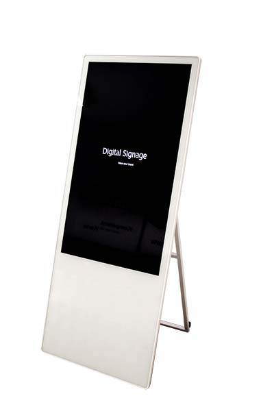 Digitaler Kundenstopper Indoor, weiß
