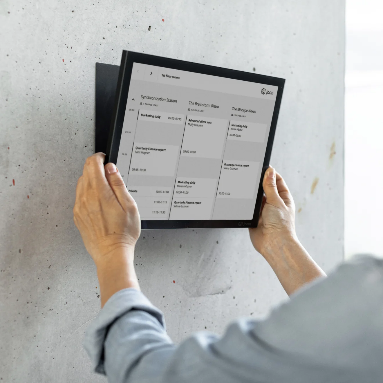 JOAN 13 Pro Raumplanungstafel mit Touch, 13″ E-Ink, schwarzer Rahmen