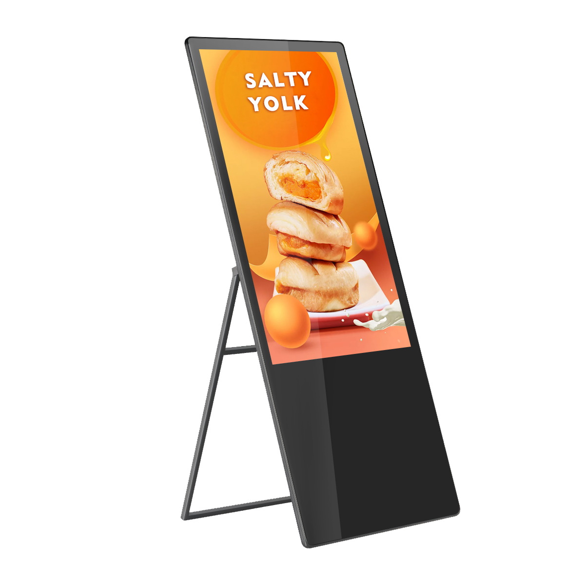 Digitaler Kundenstopper Indoor mit Touch, schwarz