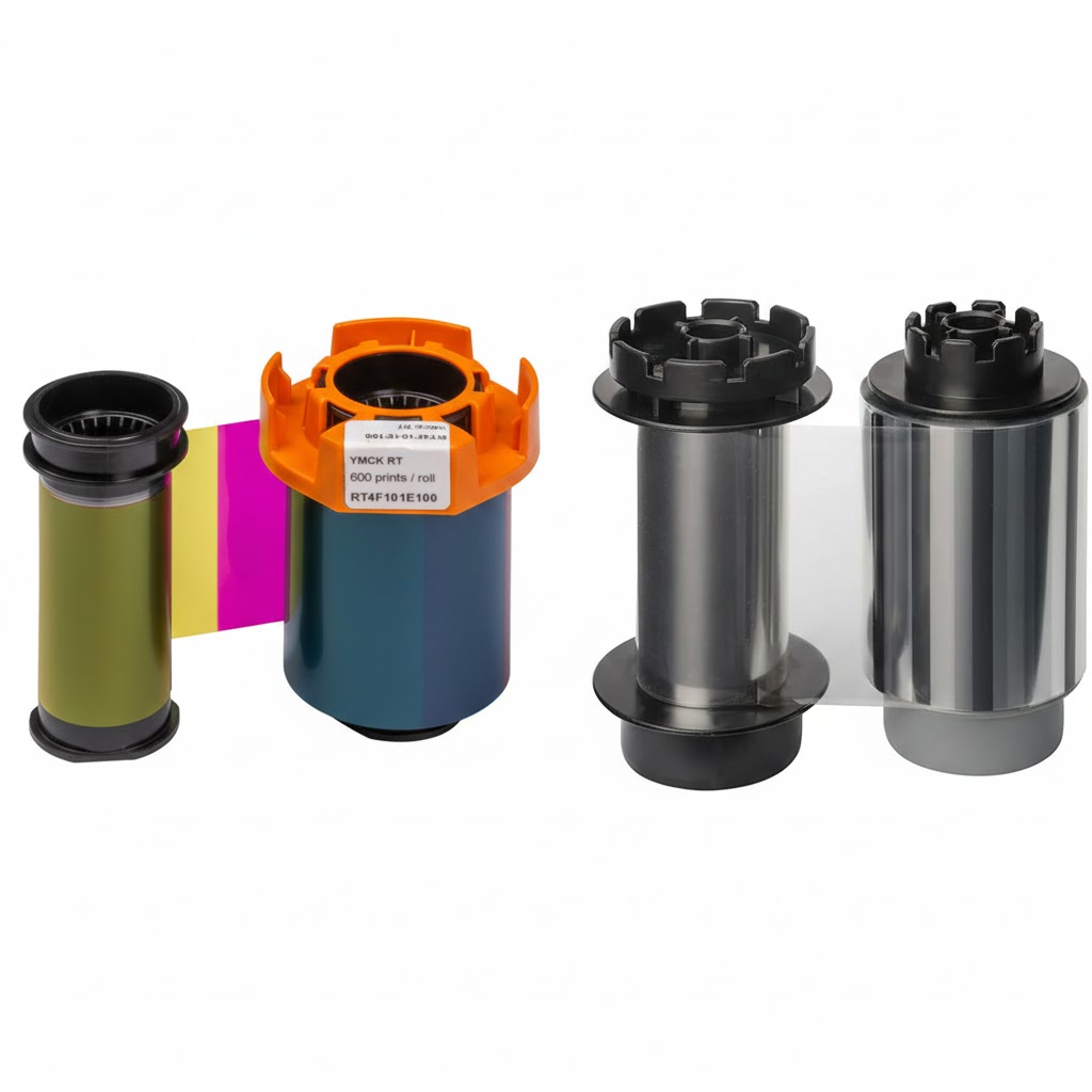 Evolis Agilia Set mit Farbband YMCK 600 Karten + Retransferfilm 1200 Karten