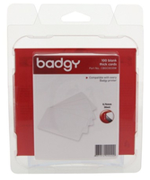 Badgy PVC-Blankokarten – 30 mil, weiß, 100 Stück – für Badgy 100 / 200 / 1. Generation