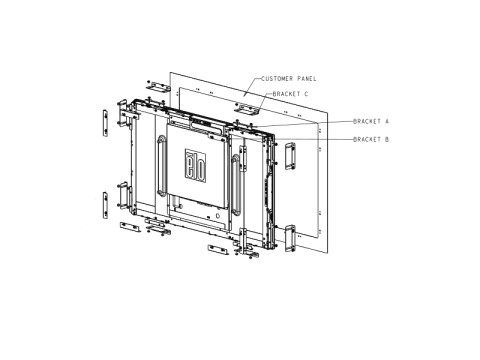 Elo Touch Solutions Elo - Befestigungskit (Unterputzmontage) - für Monitor - Bildschirmgröße: 81.3 cm (32")