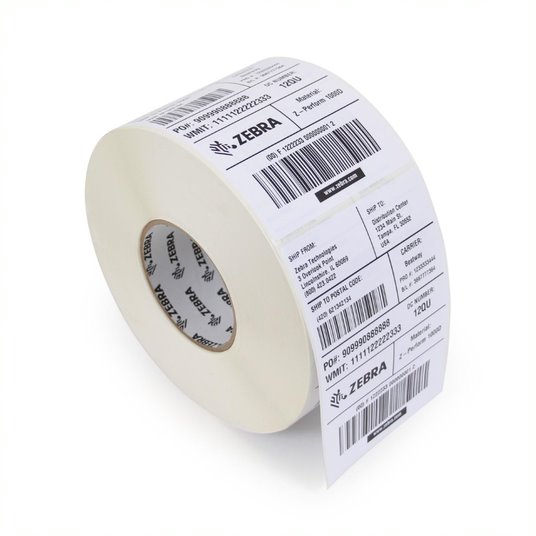 Zebra Z-Ultimate 3000T - Polyester - glossy - permanent adhesive - white - 101.6 x 101.6 mm 5728 label(s) (4 roll(s))
