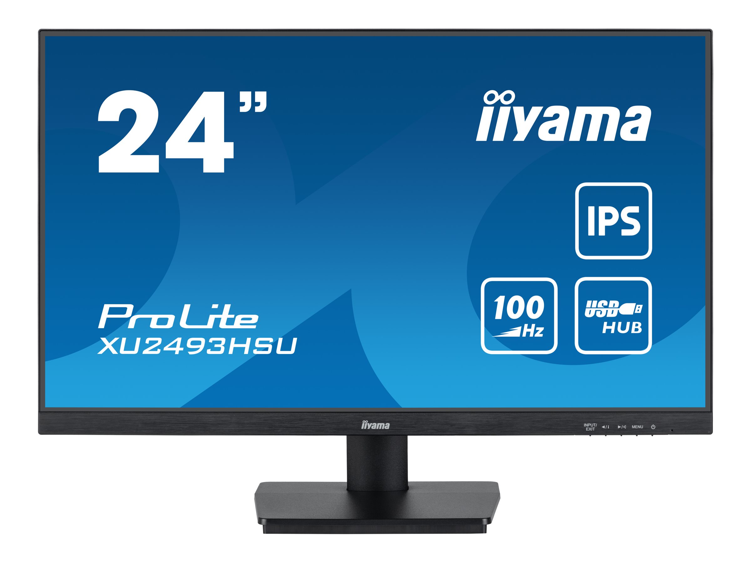 iiyama ProLite XU2493HSU-B7, Full HD, USB, Kit (USB), schwarz