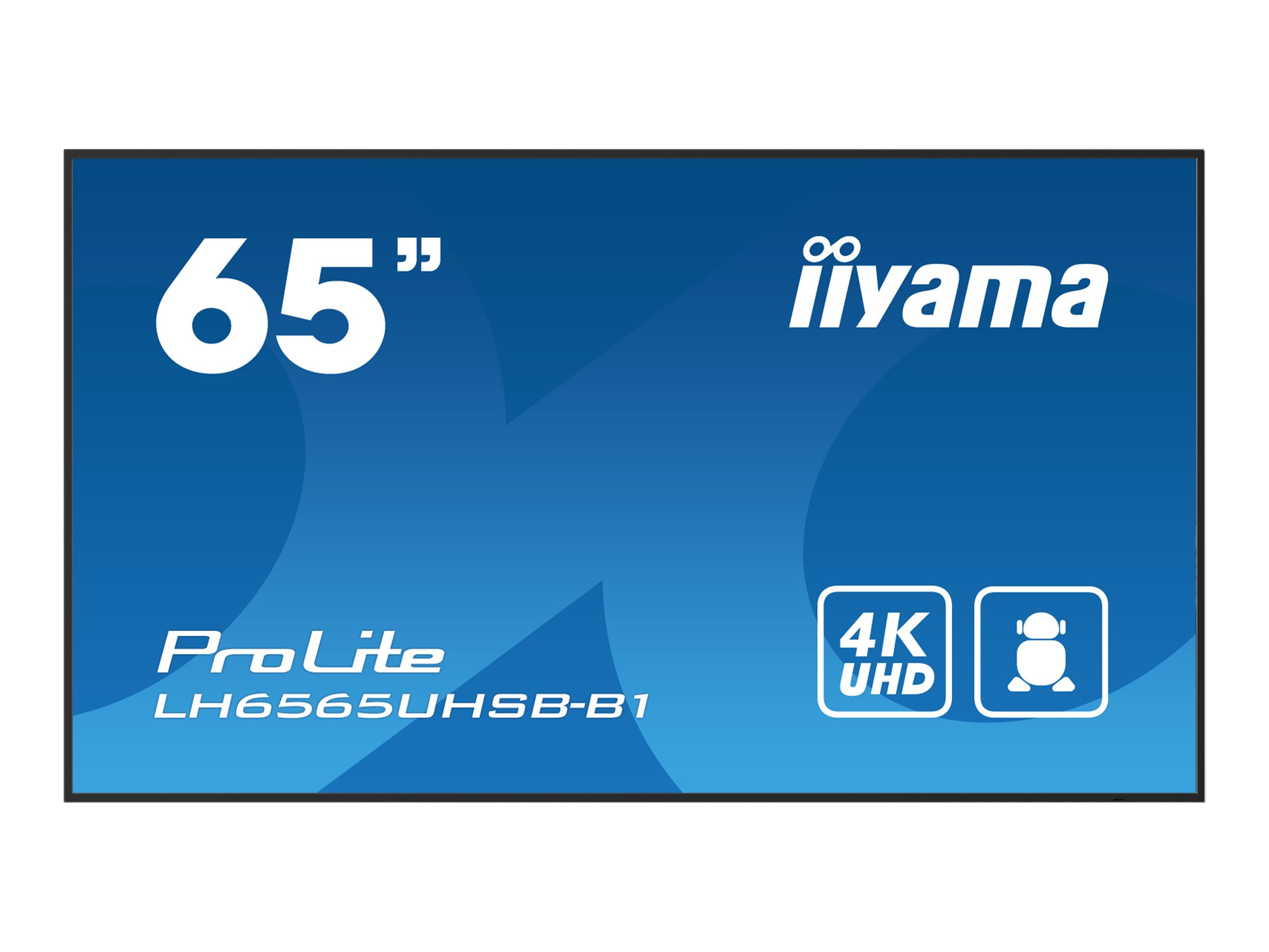 Iiyama ProLite LH6565UHSB-B1 - 165 cm (65") diagonal class LCD display with LED backlighting - Digital Signage - Android - 4K UHD (2160p)