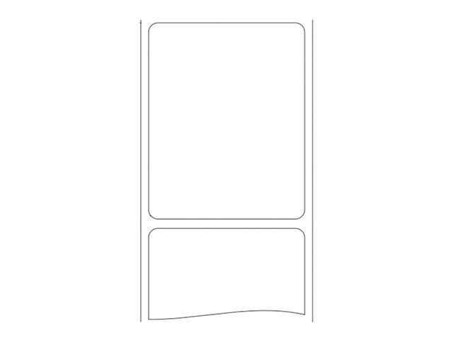 Labels, Zebra, plain paper, Z-Perform 1000T, W: 40 mm, H: 50 mm, D: 127 mm, K: 25.4 mm