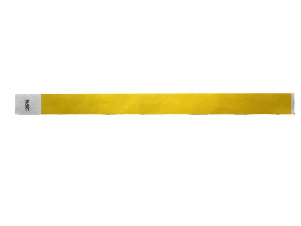 19mm Tyvec Armband, selbstklebend. Verschluss gelb
