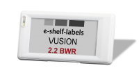VUSION 2.2'' Label 868MHz BWR EU140 Rahmenfarbe weiß VUSION 2.2'' Label 868MHz BWR EU140 Rahmenfarbe weiß