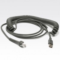 Zebra - USB-Kabel - USB - 2.7 m - gewickelt - für Symbol LS2208, LS4208, LS4278 - CBA-U12-C09ZAR