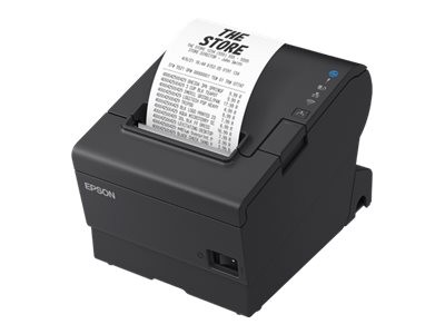 Epson TM-T88VII, USB, USB-Host, poweredUSB, Ethernet, ePOS, schwarz