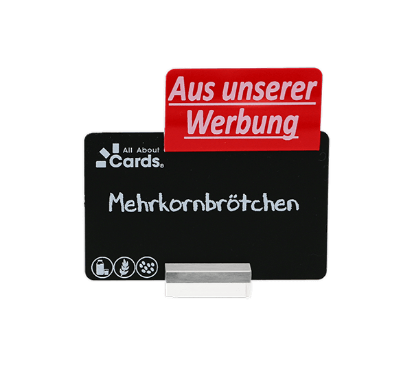 Aktionsreiter Aus unserer Werbung 54 x 27 mm