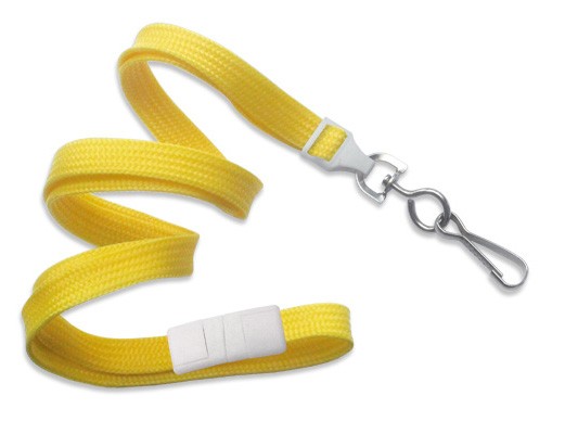 Classic Flach Lanyard, gelb, 10mm