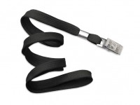 Classic Flach-Lanyard, schwarz, 10mm Classic Flach-Lanyard, schwarz, 10mm