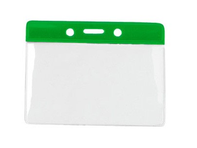 Kartenhalter Vinyl Querformat grün Farbbalken