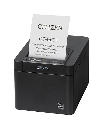 Citizen CT-E601, USB, USB-Host, BT, 203dpi, Cutter, black - CTE601XTEBX