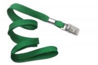 Classic Flach-Lanyard grün 10mm Krokoclip Classic Flach-Lanyard grün 10mm Krokoclip