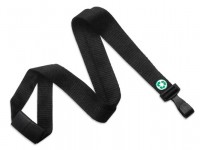 Bambus Lanyard EcoLine, flach, schwarz, 16mm Bambus Lanyard EcoLine, flach, schwarz, 16mm