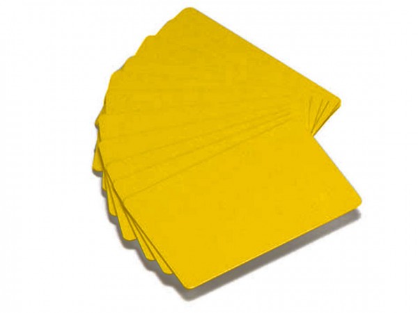Zebra PVC Karten gelb 0,76s mm