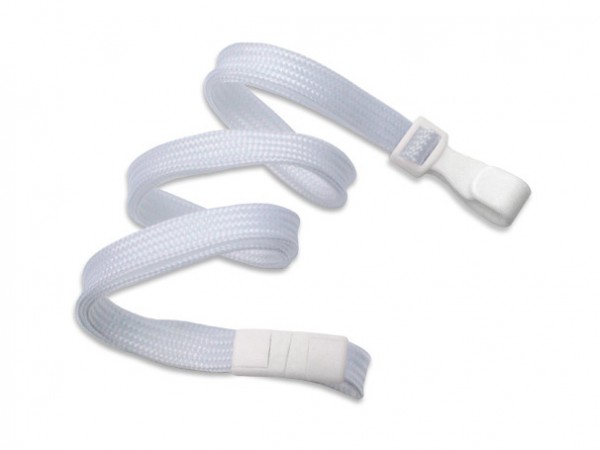 Classic Flach Lanyard, weiß, 10mm