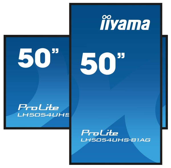 iiyama ProLite LFDs, 4K, USB, RS232, Ethernet, WLAN, Kit (RS232), schwarz