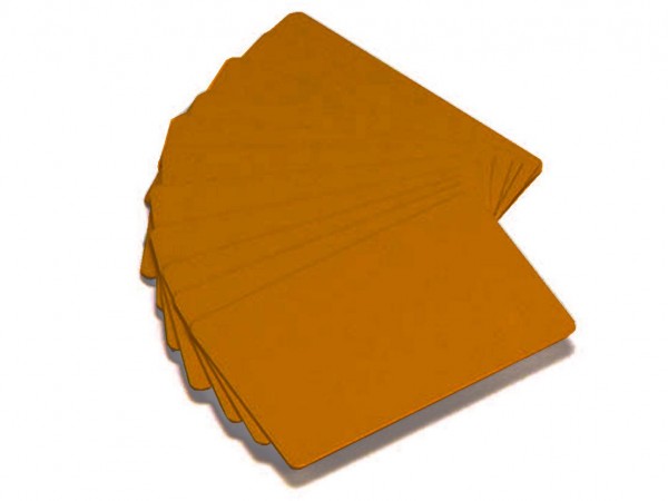 Zebra Plastikkarten Gold metallic