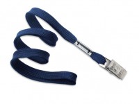 Classic Flach-Lanyard, marineblau, 10mm Classic Flach-Lanyard, marineblau, 10mm