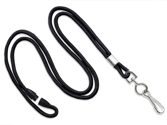 Classic Rund-Lanyard, schwarz, 3mm