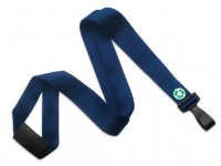 Bambus Lanyard EcoLine, flach, marineblau, 16mm Bambus Lanyard EcoLine, flach, marineblau, 16mm
