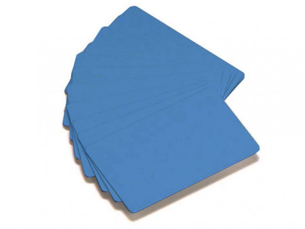 Zebra PVC Karten blau 0,762 mm